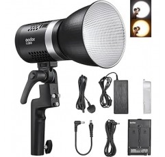 Godox ML30BI LED 조명, 스튜디오 조명, 조용함, CRI|96, TLCI, 97, 5,600K, 가볍고 사용하기 쉬움, 내장 FX 효과, 앱 제어, 많은 액세서리, 스튜디오 및 야외 사진과 호환 가능