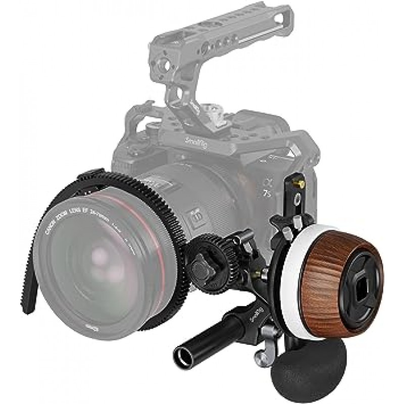 F60 DSLR/미러리스 카메라 렌즈용 SmallRig 팔로우 포커스, A/B 스톱이 있는 비댐핑 디자인 정방향/역방향 스위치, 렌즈 기어, 기어 링, 15mm 로드, 로드 클램프 Small Rig 3850