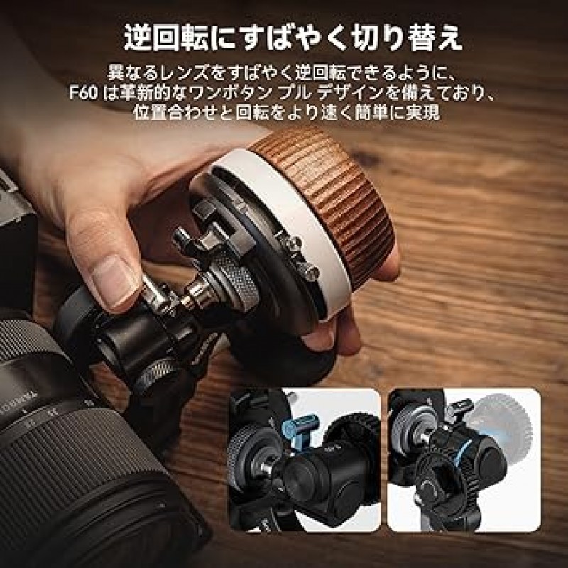 F60 DSLR/미러리스 카메라 렌즈용 SmallRig 팔로우 포커스, A/B 스톱이 있는 비댐핑 디자인 정방향/역방향 스위치, 렌즈 기어, 기어 링, 15mm 로드, 로드 클램프 Small Rig 3850