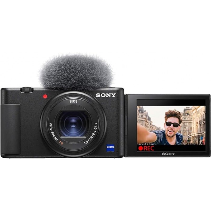 Sony VLOGCAM ZV-1 Vlog 카메라 + Sony ACC-TRBX 액세서리 키트 + Kenko KLP-SVCZV1 LCD 화면 보호 필름, Sony VLOGCAM ZV-1용 LCD 보호 필름, Made in Japan