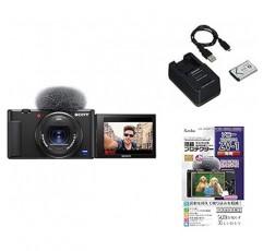 Sony VLOGCAM ZV-1 Vlog 카메라 + Sony ACC-TRBX 액세서리 키트 + Kenko KLP-SVCZV1 LCD 화면 보호 필름, Sony VLOGCAM ZV-1용 LCD 보호 필름, Made in Japan