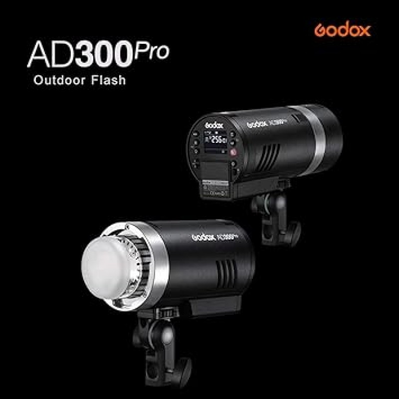 Godox AD300Pro 플래시 스트로브 TTL 2.4G Studio 300W 1/8000 HSS 2색 모델링 5600±100K 0.01-1.8S 재활용 시간 320 풀 파워 플래시 [병렬 가져오기]