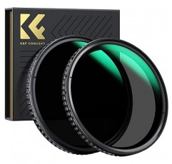 K&F Concept 2.8인치(72mm) 가변 ND 필터, ND2-ND32+ND32-ND512, 2개 세트, X자 요철, 28겹 나노 코팅, 발수, 발유, 스크래치 방지, (NANO-X Series)