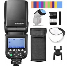 Godox TT685II-S 플래시 스트로브, Speedlite Sony 카메라와 호환 가능, 2.4G HSS 1/8000S, TTL, GN60, 330 풀 파워 팝, 0.1-2.6S 재활용 시간, TCM 인스턴트 컨버터, 퀵 릴리스 잠금 장치(tt685iis)