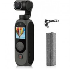 Fimi Palm 2 Pro 짐벌 카메라, 이미지 안정화, 4K 카메라, 4K/30fps, 향상된 음질, Wi-Fi 연결, 128° 초광각, 셀카, 얼굴 인식 및 추적, 3배 줌, iPhone 및 Android 호환 앱, 대형 대용량 배터리, 타임랩스, 동영상 편집, 브이로그 및 여행을 위한 스토리 모드