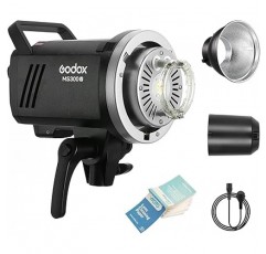 Godox MS300-V 스트로브 스튜디오 조명 300W GN58 5800K 플래시 0.1-1.3s 표준 반사경이 있는 Bowens 마운트가 있는 재활용 시간 사진 조명