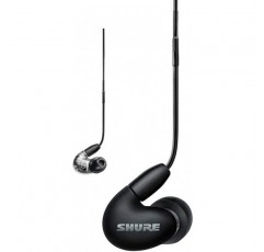 SHURE Sure AONIC 5 고차음 이어폰, SE53BABK + UNI-A, 블랙, 마이크 및 리모콘, 인이어 타입, 녹음, 오디오 청취, 녹음, 게임, 원격 작업