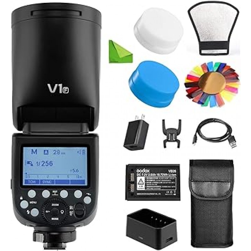 후지필름 카메라용 Godox V1-F 플래시, TTL 플래시 스피드라이트 1/8000 HSS, 480 풀 파워 플래시, 1.5초 재활용 시간 - 일본어 사용 설명서