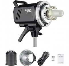 Godox MS300-110V 스튜디오 스트로브 AD-R6 리플렉터 포함, GN58, 5600±200K, 1/32-1/1 전력 조정, 5%-100% 밝기 조정, 0.1-1.8s 재활용 시간, AD-R6 리플렉터 및 150W 모델링 램프, 보웬스마운트, 가볍고 스튜디오 촬영시 휴대가 편리한 [병행수입]