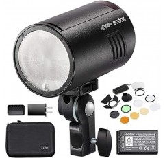 Godox AD100 Pro 포켓 플래시 스트로브, 100 W, TTL, 2.4 G, 1/8,000 HSS, 고속동조, 2600 mAh 리튬이온 배터리, 360 풀 파워, 라운드 플래시, 콤팩트, Godox AK-R1 세트 포함 [병행수입]