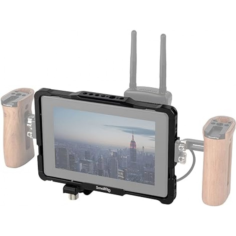 SMALLRIG FEELWORLD LUT7 / S / PRO 모니터 케이지 키트, HDMI 케이블 클램프 및 썬 후드, 1/4