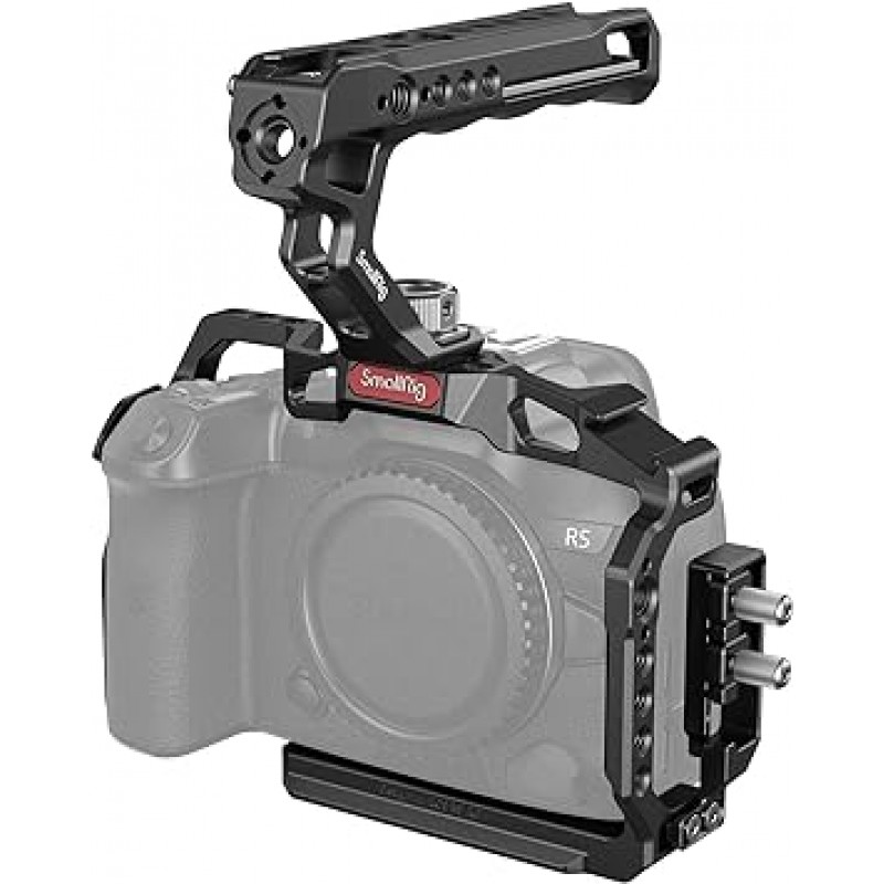 Canon EOS R5/R6/R5 C용 SmallRig 케이지 키트, 탑 핸들 및 케이블 클램프가 있는 카메라 핸드헬드 키트 - 3830