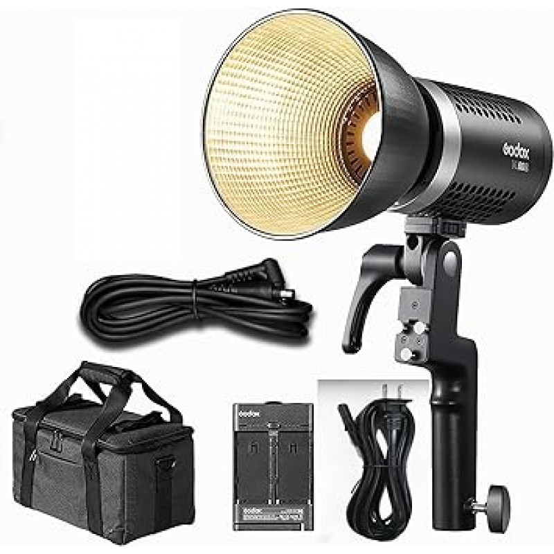 Godox ml 60 bi LED 스튜디오 사진 조명, 60W, 휴대형, 이중 색온도, 2800-6500K, CRI 96+ TLCI 97+, 저소음 팬 모드, 16그룹, 32채널, 7 FX 효과, 리모컨, RC-A6 원격 제어 포함[병행 가져오기]