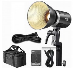 Godox ml 60 bi LED 스튜디오 사진 조명, 60W, 휴대형, 이중 색온도, 2800-6500K, CRI 96+ TLCI 97+, 저소음 팬 모드, 16그룹, 32채널, 7 FX 효과, 리모컨, RC-A6 원격 제어 포함[병행 가져오기]