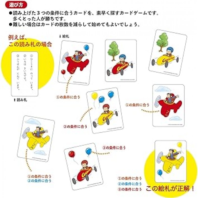 Gakken 83066 Curious George Three Tips 카드 게임 (Age:3+)