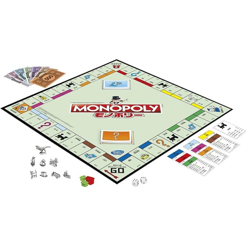 Hasbro Monopoly C1009 Classic Renewal, Tokyo Place Names 보드 게임, 인기, 어린이용, 일본어 버전, 가족, 교육용 게임, 파티 게임, 어린이, 8세 이상, 플레이어: 2~6명, 정통 제품