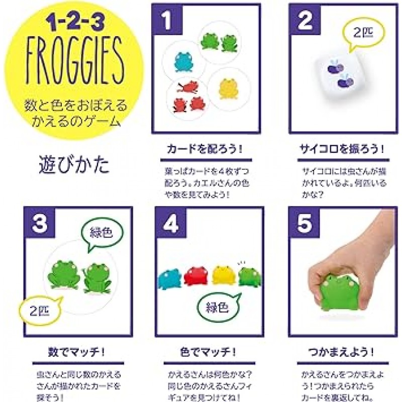 Gakken Sta:Ful_1-2-3 FROGGIES 숫자와 색의 게임(권장 연령: 3세 이상) A10907