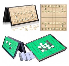 Shogi Reversi 보드 게임 세트, 마그네틱 게임, 접이식, 스토리지, 보드 플레이, 2개 세트, 마그네틱, Gi 보드, 접이식 스토리지 바둑판