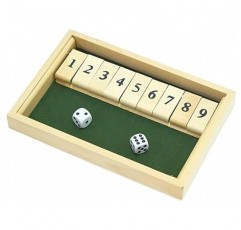 Ron-velk Shut the Box 나무 테이블 게임 2 주사위 파티 게임 Shut the Box 보드 게임 장난감 주사위