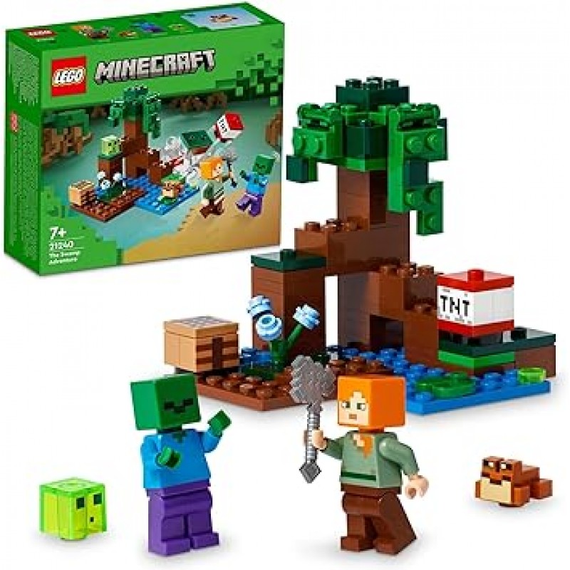 LEGO Minecraft 21240 장난감, Minecraft, 모험, 소년, 소녀, Minecraft, 어린이 용품, 게임, 장난감, 교육용 장난감, 생일 선물, 레고 블록, 7세 이상