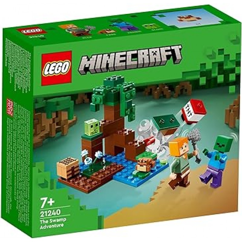 LEGO Minecraft 21240 장난감, Minecraft, 모험, 소년, 소녀, Minecraft, 어린이 용품, 게임, 장난감, 교육용 장난감, 생일 선물, 레고 블록, 7세 이상