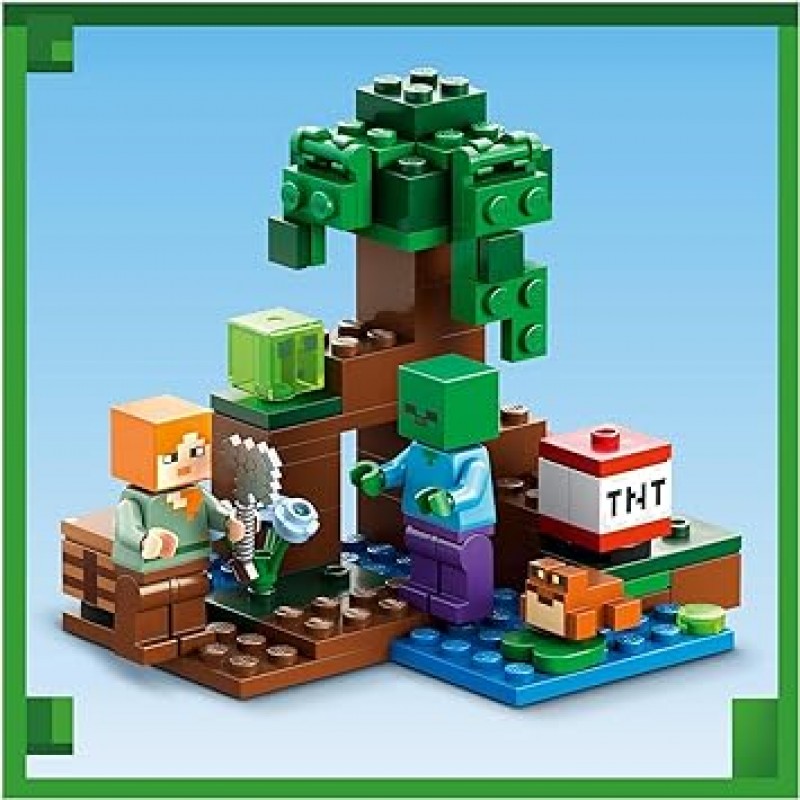 LEGO Minecraft 21240 장난감, Minecraft, 모험, 소년, 소녀, Minecraft, 어린이 용품, 게임, 장난감, 교육용 장난감, 생일 선물, 레고 블록, 7세 이상