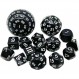 S.fields.inc 100 Sided Dice Polyhedral Dice Set, 15 Pieces of 10 Dice, 3-10 Sides, 20, 30, 60 Sides(Black)