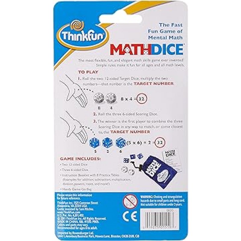 싱크팬(Thinkfun) 송어주사위(Math Dice) [정규수입품] 도_A