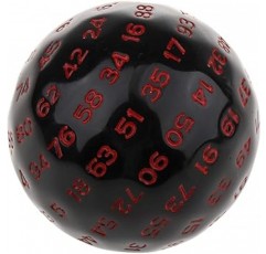 Dice 100 Sided Dice, 100 Side Multi-Side Dice D100 보드 게임, 파티, RPG, 교육 프로젝트 Multi-Side Dice (50mm)