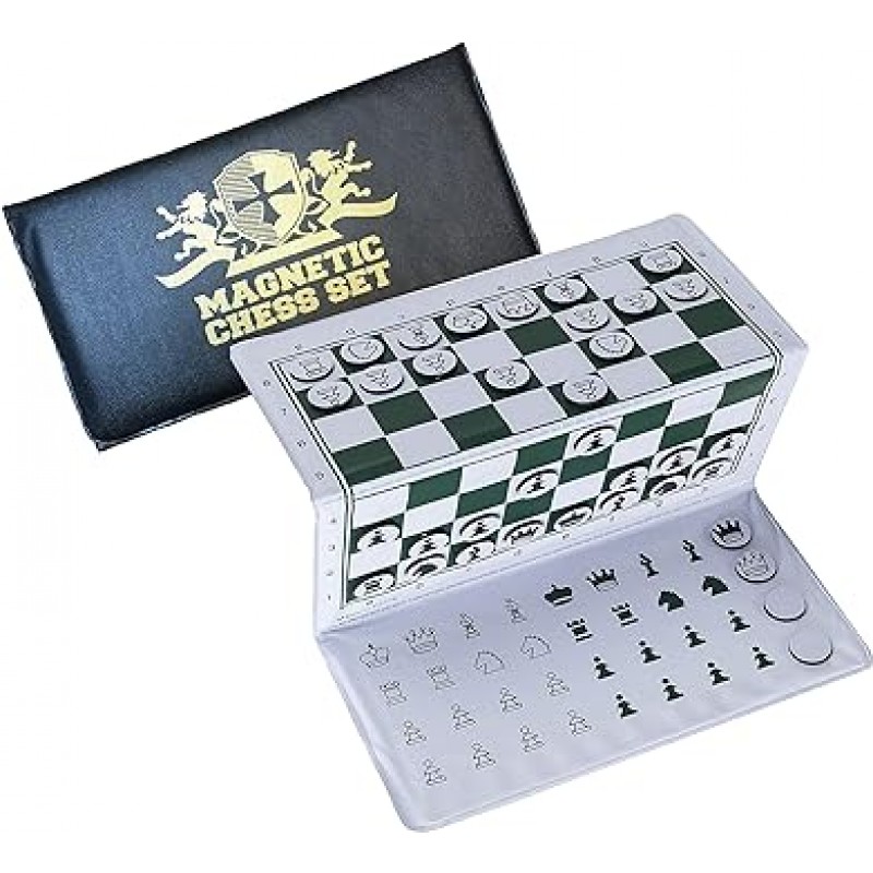 [uxige-mu] we Games Magnetic Checkbook Chess Set Great for Travel 10 – 0006 [병행수입품]