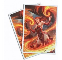 Keira Hayes Fire Mage 카드 슬리브 100 매 66mm x 92mm 매트 데크 프로텍터 카드 게임 보드 게임 카드 보호