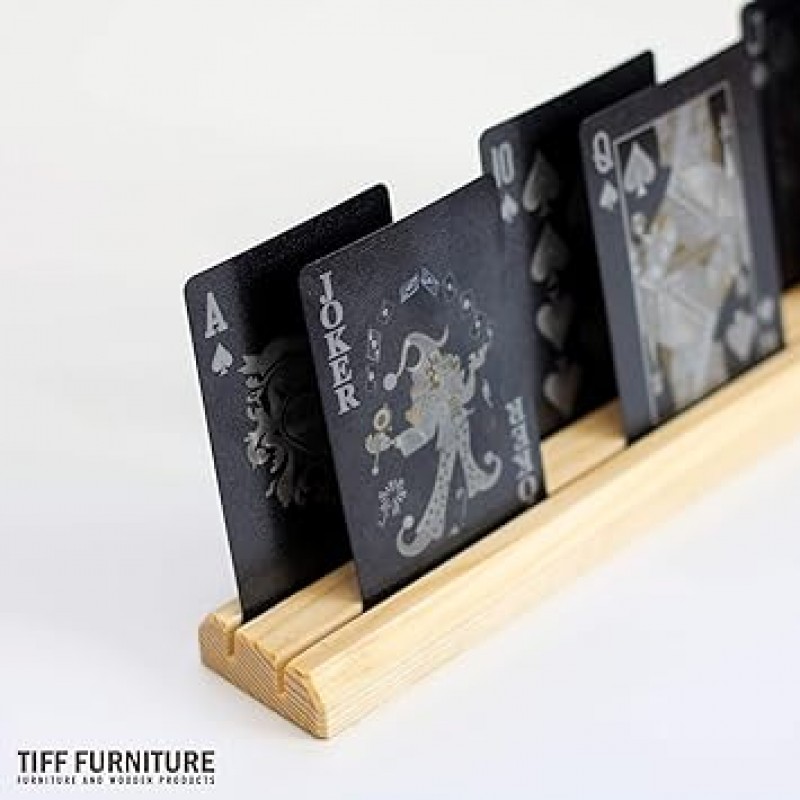 TIFF 카드 스탠드, 보드 게임, 에치고 삼나무, 9.8인치(25cm), 4개 세트, 카드 게임, 브랜드 소재, 내추럴, 일본산