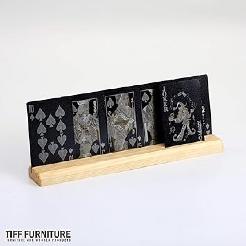 TIFF 카드 스탠드, 보드 게임, 에치고 삼나무, 9.8인치(25cm), 4개 세트, 카드 게임, 브랜드 소재, 내추럴, 일본산