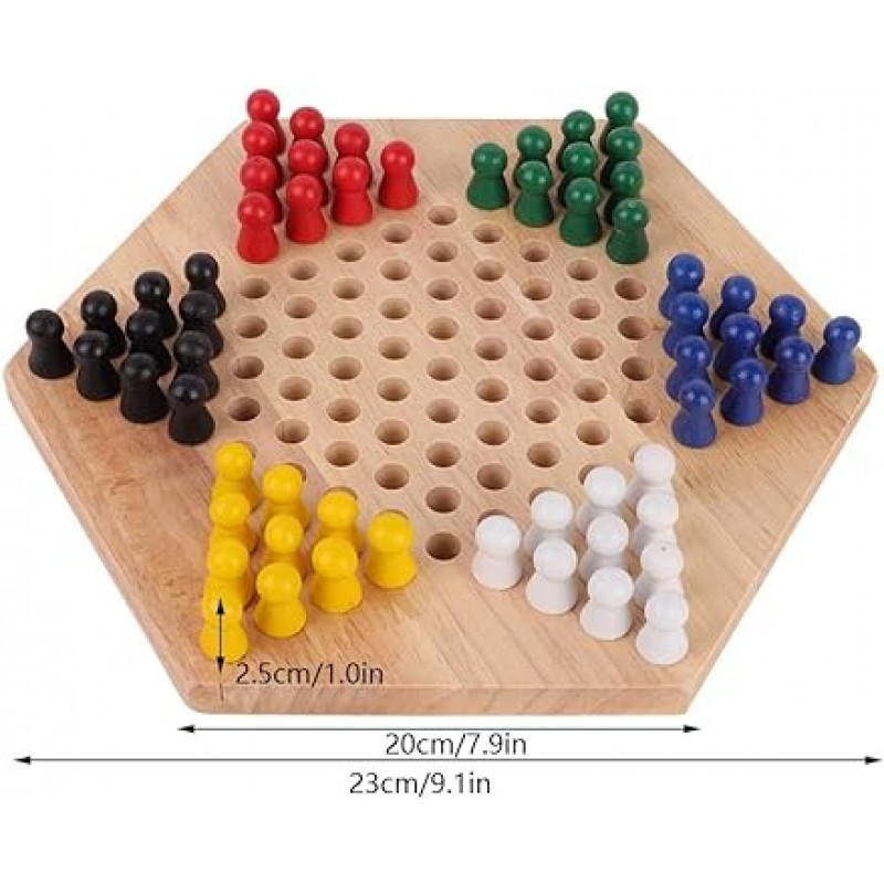 체커 게임 나무 육각 기본 두뇌 강도 훈련 보드 게임 다이아몬드 게임 크리 에이 티브 성인 어린이 가족 파티