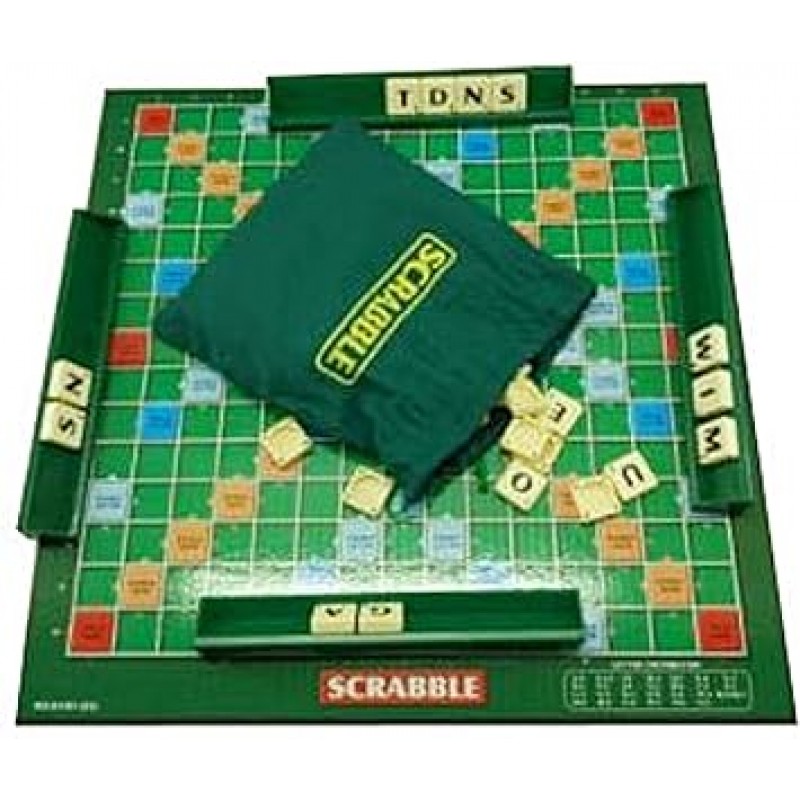 LtSw Scrabble 영어 단어 크로스 워드 퍼즐 알파벳 보드 카드 게임 어린이 성인 교육 장난감 영어 교육 두뇌 훈련 (성인)