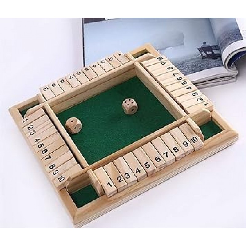 Little Swallow Shut The Box 주사위 게임, 보드 게임, 주사위 게임, 두뇌 훈련, 숫자, 놀이, 수학 학습, 계산, 퍼즐, 게임, 파티, 레크리에이션, 상자를 닫아라