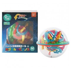 moleon Maze Ball, 중간 크기, 3D, Brain Maze Ball, 3D Maze, Maze Ball, 지능 게임, 3D 퍼즐, 교육용 장난감, 선물, 138 Gimmicks, Toy Maze