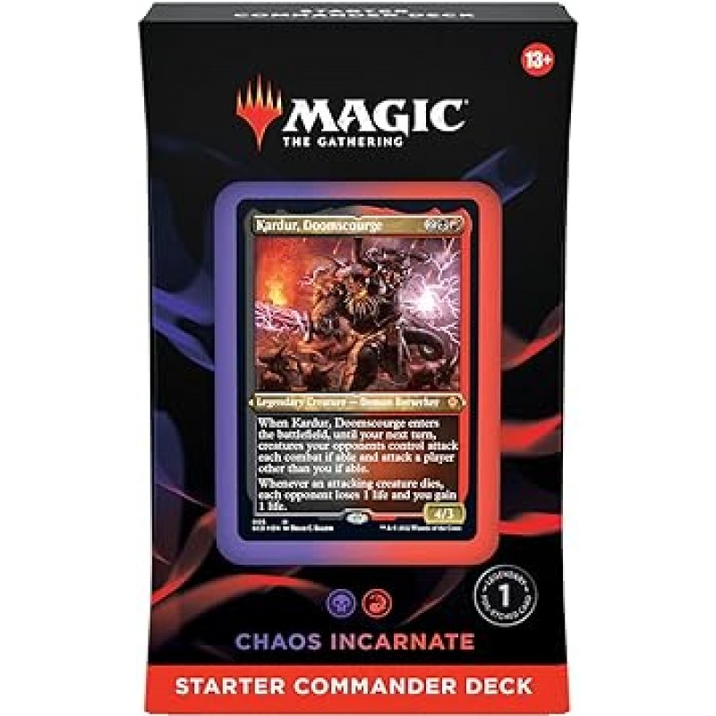 Magic: the Gathering Starter Commander Deck Chaos Incarnate (Black-Red) MTG 트레이딩 카드 Wizards of the Coast C99230000