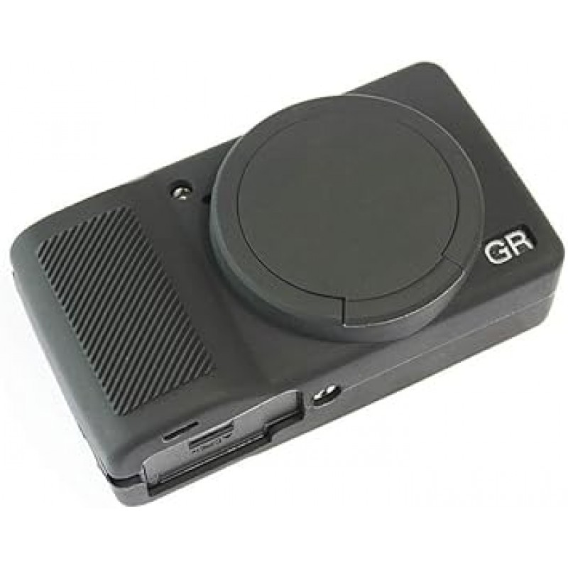 Ricoh PEN GR III GR3 카메라 커버, 실리콘 케이스, 실리콘 커버, 카메라 케이스, 슈팅 케이스, 라이너 케이스, 카메라 홀더, 초박형, 내충격성, 내충격성, 내마모성(검은색)