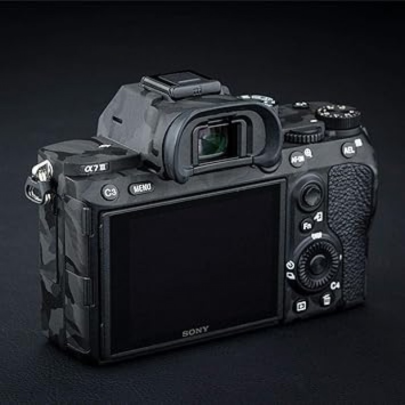 소니 A7III A7RIII A7M3 A7RM3 카메라와 호환되는 카메라 보호용 가죽 필름 3M 소재 블랙 위장