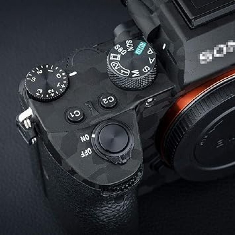 소니 A7III A7RIII A7M3 A7RM3 카메라와 호환되는 카메라 보호용 가죽 필름 3M 소재 블랙 위장