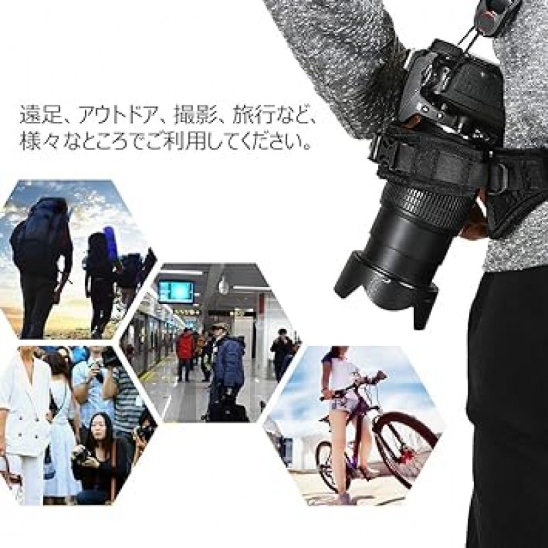 ORMY SLR 카메라 홀스터, 카메라 웨이스트 홀더, 카메라 벨트, 카메라 홀스터 라이트, 카메라 스트랩(웨스트 홀더, 블랙)