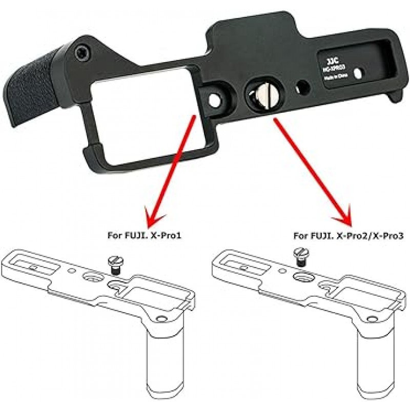 JJC 메탈 핸드 그립 Fujifilm X-Pro3 X-Pro2 X-Pro1 카메라 호환 MHG-XPRO3 MHG-XPRO2 MHG-XPRO1