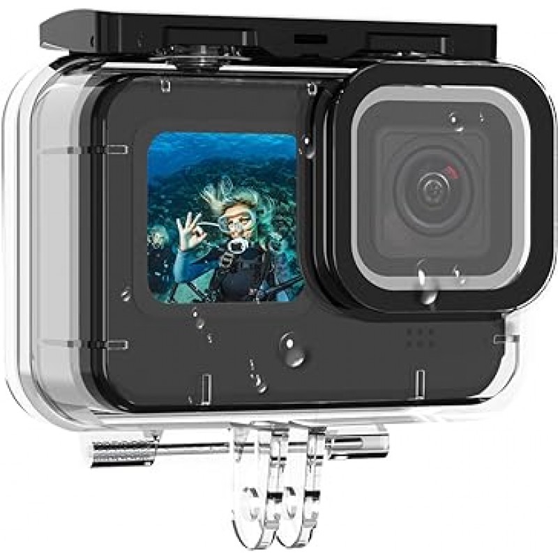 AuyKoo Gopro Hero 11/Hero 10/Hero 9 방수 케이스, 방수 하우징 보호 케이스, 투명 방진 보호, 경량, Gopro 11/10/9 액세서리용- 수중 촬영, Gopro Hero 11/10/9 Black과 호환 가능