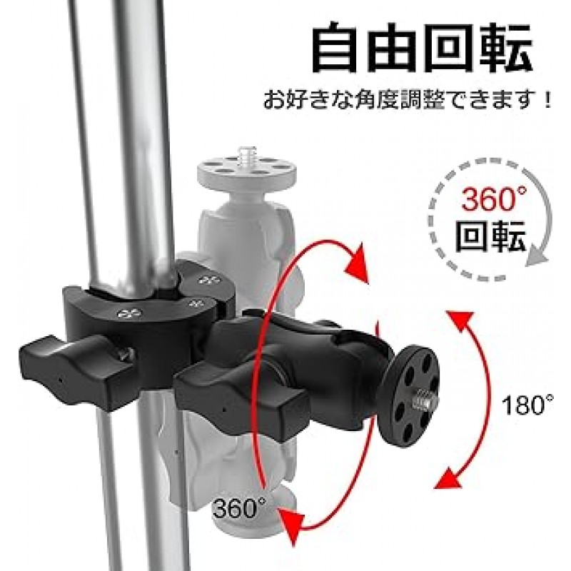 자전거, 오토바이, 웨어러블 카메라 및 카메라용 Taisioner 클립 마운트, 1/4