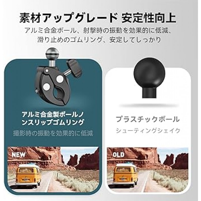 TELESIN 알루미늄 합금 클램프 마운트 360° 회전 매직 암 크랩 가위 클램프 파이프 클램프 GoPro Max Hero와 호환되는 슈퍼 클램프 Insta360 DJI 액션 2 단일 렌즈 리플렉스 액션 카메라 미러리스 카메라 디지털 카메라