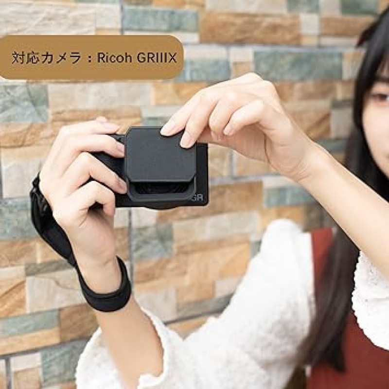 Ricoh GR3X GRIIIX 렌즈 보호용 JJC 금속 직사각형 렌즈 후드 + 후드 캡, 햇빛 방지, 방진, 비네팅 블랙 알루미늄 합금