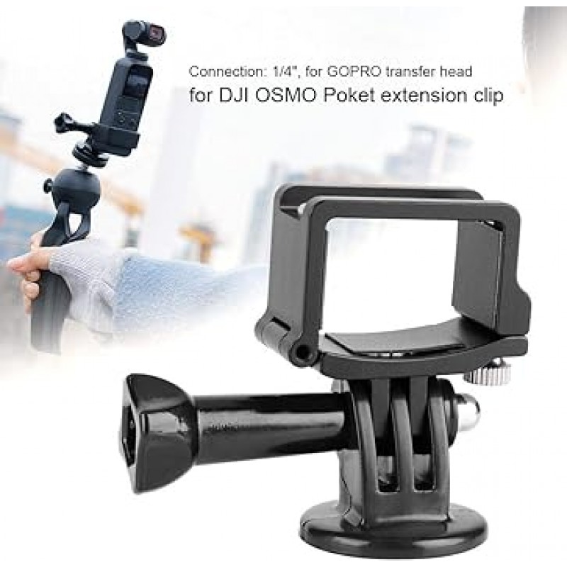 VBESTLIFE 1/4 인치 액세서리 마운트 확장 모듈 DJI Osmo Pocket용 액션 카메라 클립이 있는 알루미늄 합금 헤비 듀티