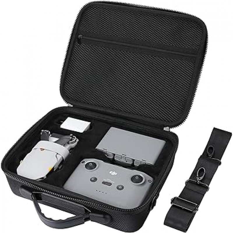 ProCase DJI Mini 2 / DJI Mini 2 플라이 모어 드론 보호 케이스, 콤보 및 액세서리 보관 충격 방지 EVA 케이스 여행용 가방 - 블랙