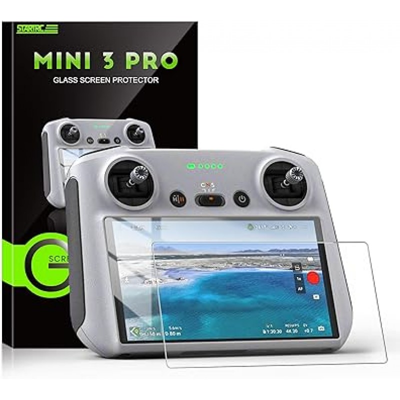 STARTRC Mini 3 Pro 안티 글레어 매트 강화 유리 스크린 프로텍터 필름 DJI Mini 3 Pro RC 리모컨 액세서리 용 (2 팩)